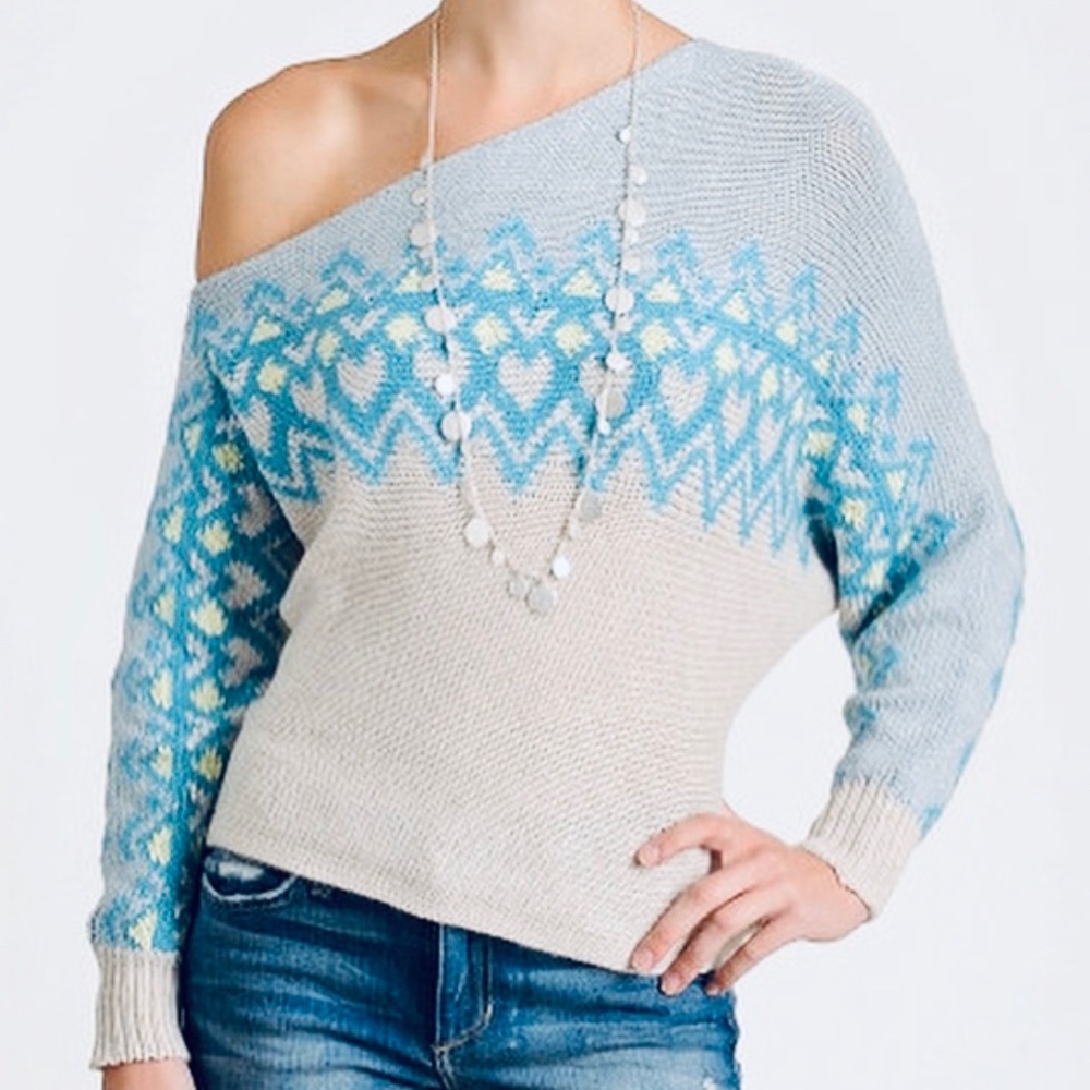 FREE PEOPLE OFF THE SHOULDER SWEATER XS